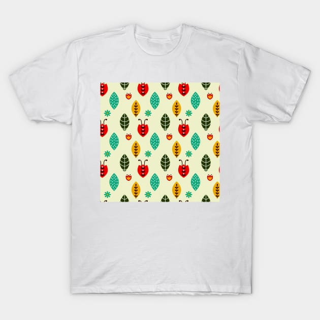 Nordic Leaf Pattern T-Shirt by TheSkullArmy